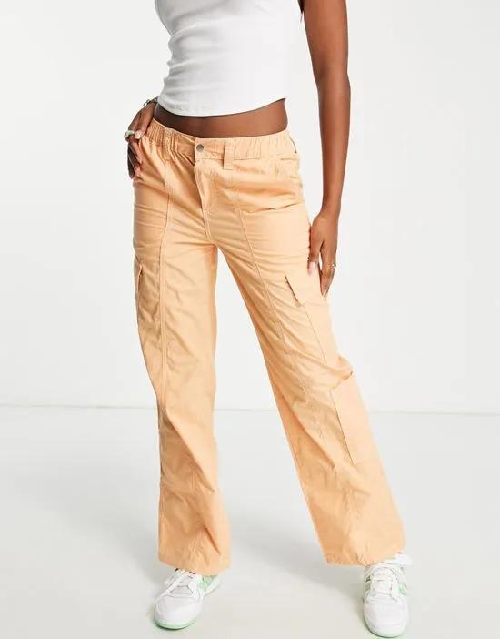 00s low rise cargo pants in orange