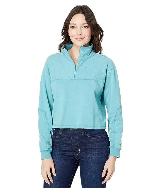 1/2 Zip Pullover Sweatshirt in Mixed Fleece