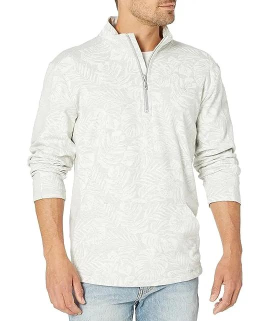 1/4 Zip Double Knit Lounge Top