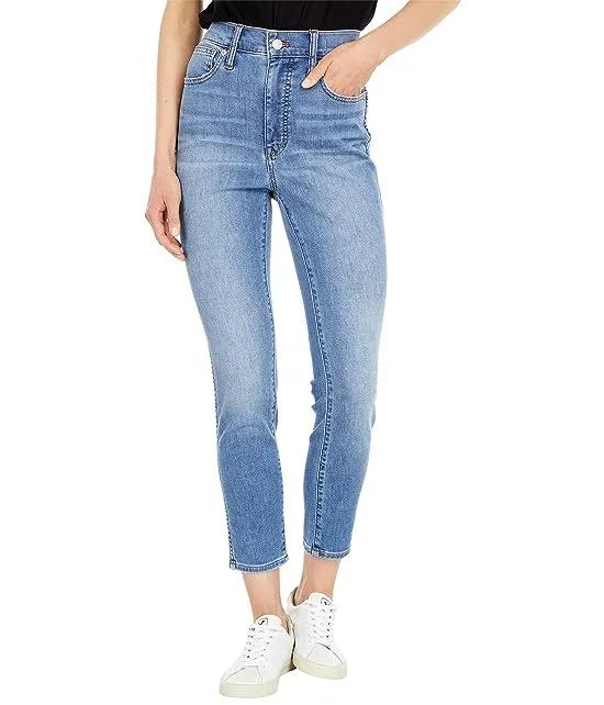 10'' High-Rise Skinny Crop Jeans in Welling Wash