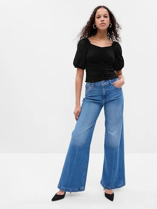 100% Organic Cotton Vintage Ruched Top