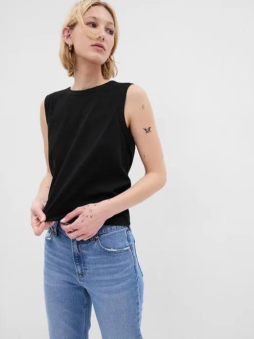 100% Organic Cotton Vintage Shell Tank Top