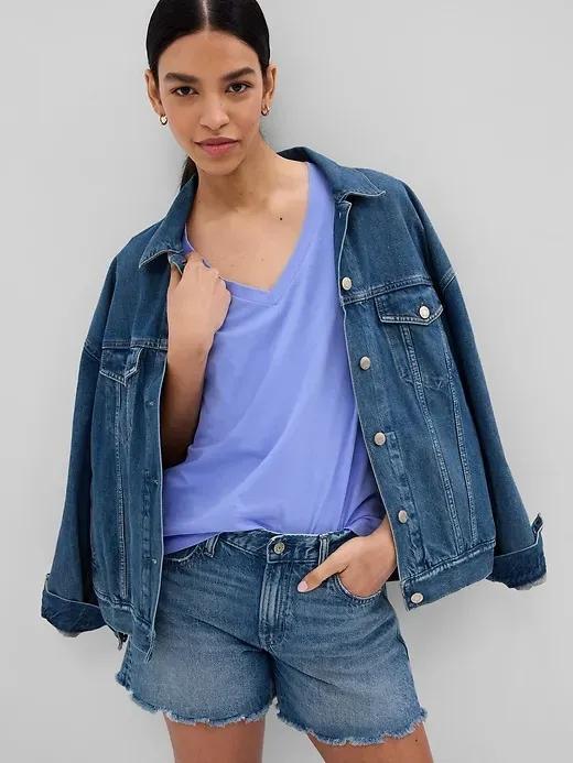 100% Organic Cotton Vintage V-Neck T-Shirt