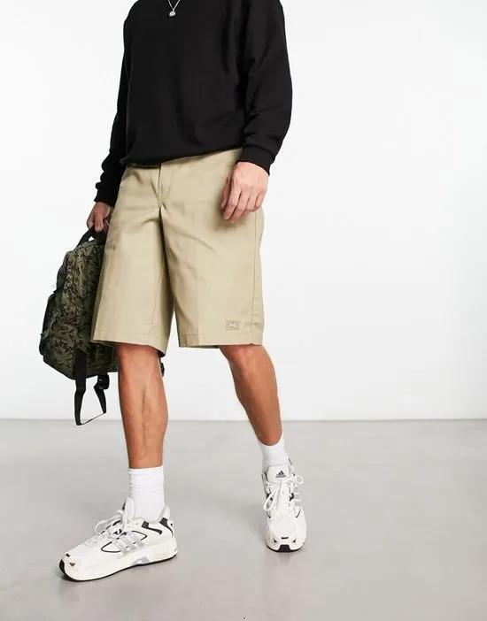 13 inch tailored shorts in khaki