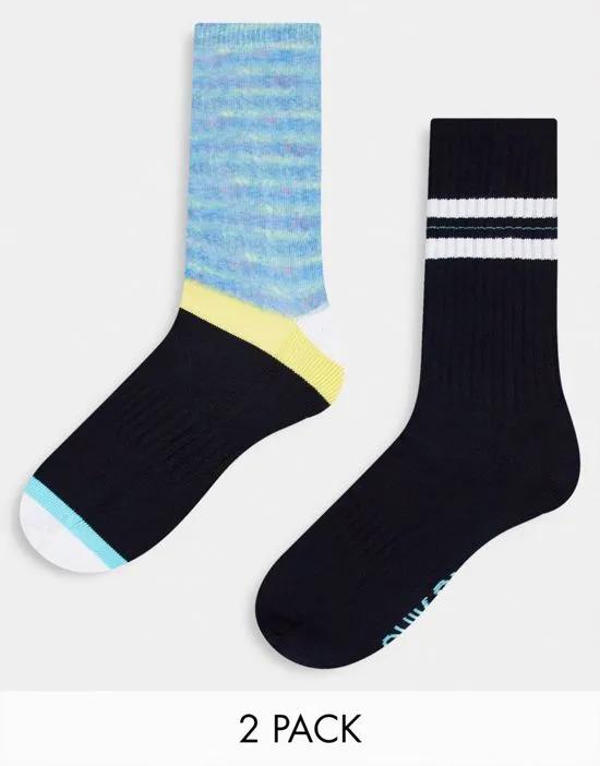 2-pack socks in blue