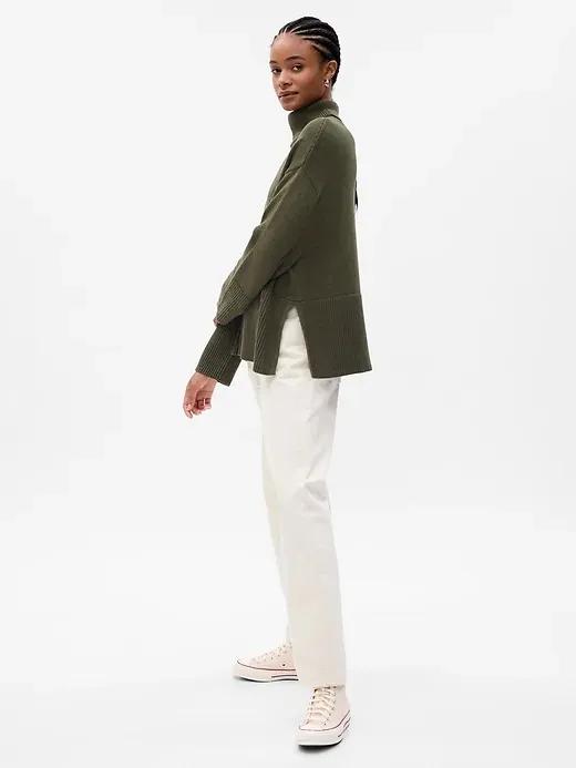 24/7 Split-Hem Turtleneck Sweater
