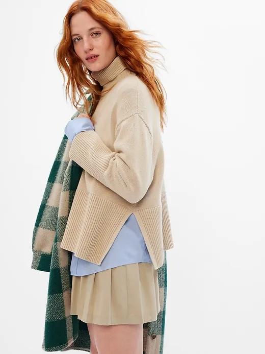 24/7 Split-Hem Turtleneck Sweater