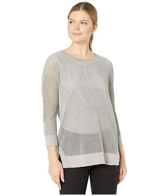 3/4 Sleeve Lurex Sweater
