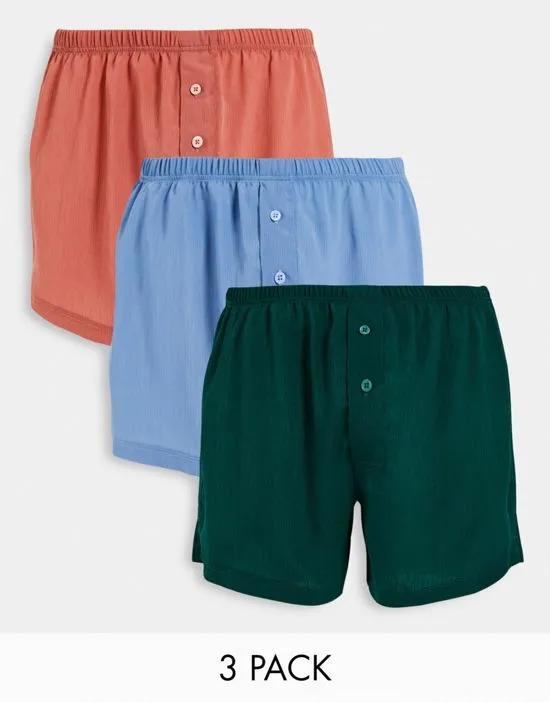 3 pack boxer in crinkle fabric