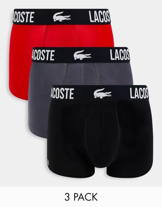 3 pack trunks in black/red/gray