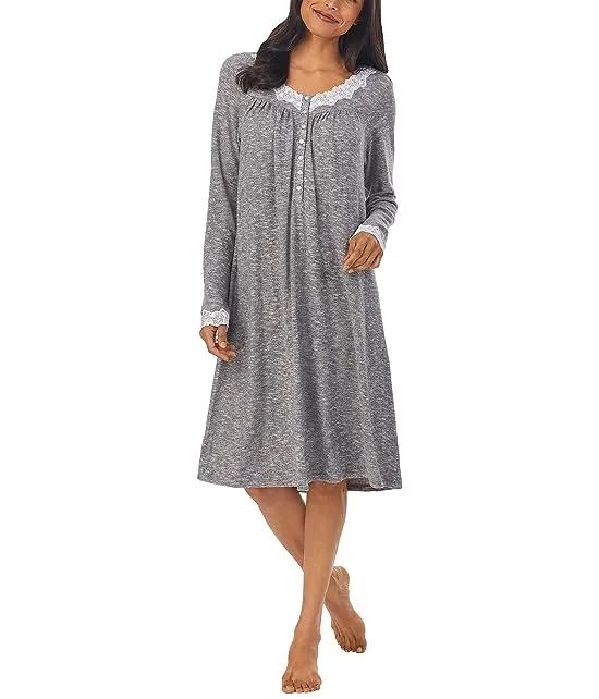 36" Sweater Knit Short Long Sleeve Nightgown