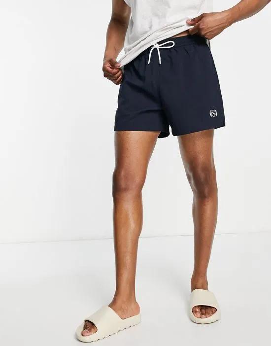 5 inch icon logo relaxed fit swim shorts in blue