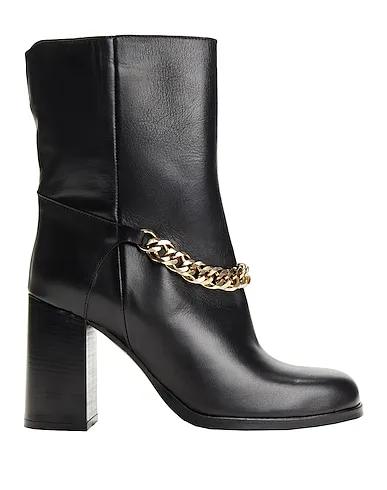 8 By YOOX LEATHER CHAIN-DETAIL ANKLE BOOT | Black Women‘s Ankle Boot