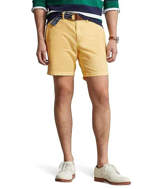 8" Straight Fit Linen-Cotton Shorts