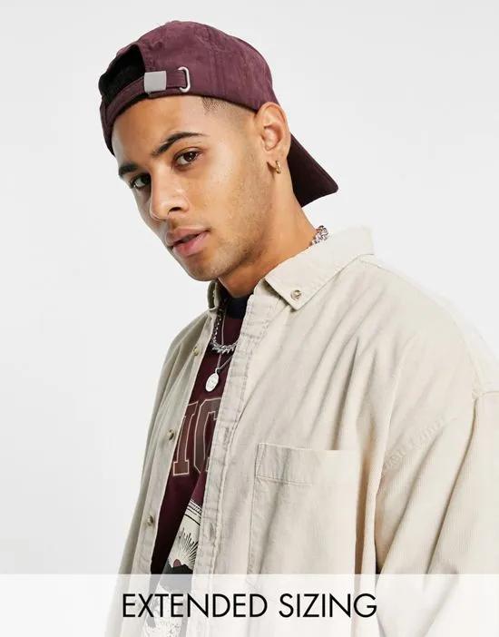 90s oversized cord shirt in ecru