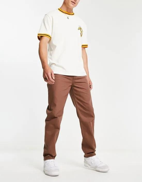 90s straight jeans in brown