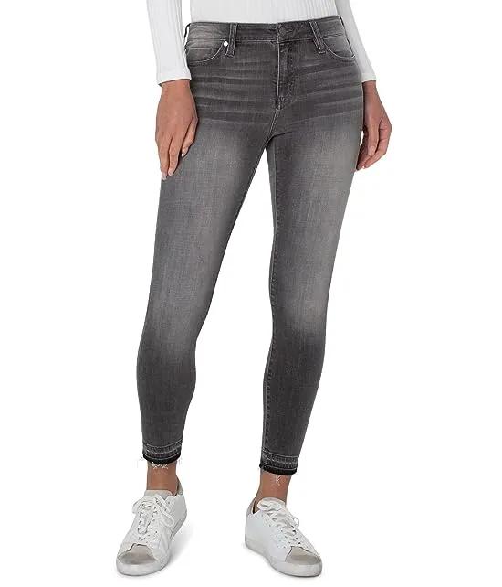 Abby Ankle Skinny Jeans w/ Release Hem 28" in Point Dunne