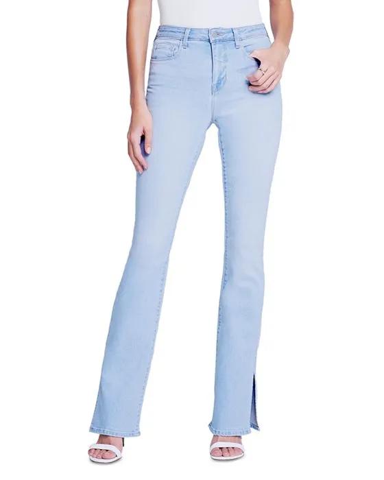 Abilene High Rise Baby Bootcut Jeans in Aster