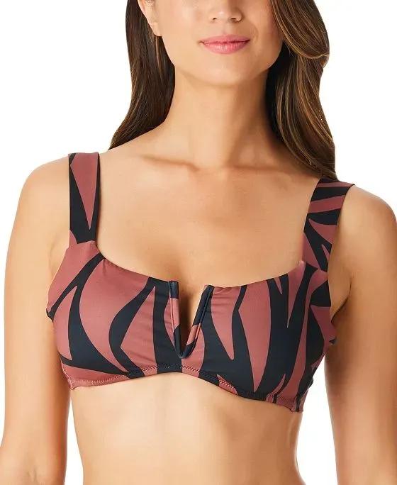 Abstract Animal V-Wire Swim Top