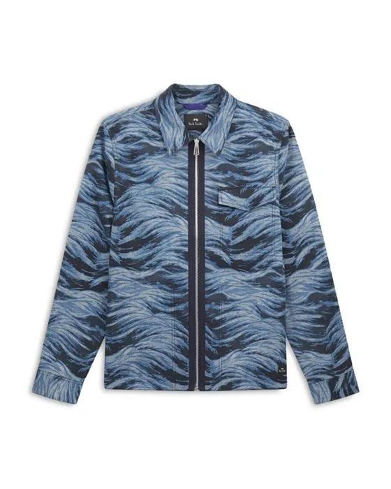 Abstract Camo Military Jacket