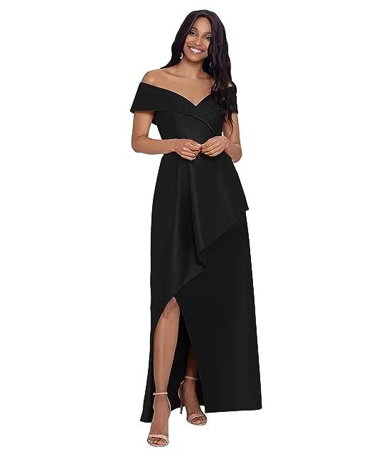Acadia High-Low Off-the-Shoulder Ballgown
