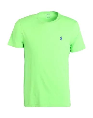 Acid green Basic T-shirt CUSTOM SLIM FIT JERSEY CREWNECK T-SHIRT