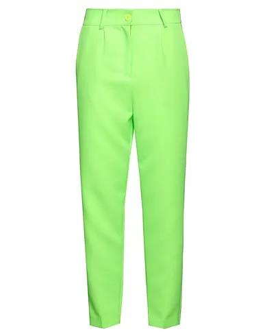 Acid green Crêpe Cropped pants & culottes