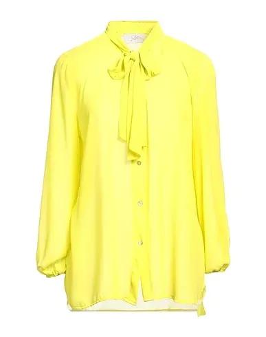 Acid green Crêpe Shirts & blouses with bow