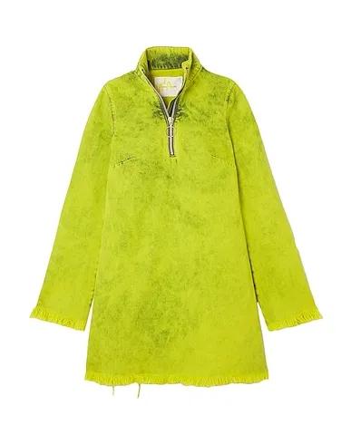Acid green Denim Denim dress