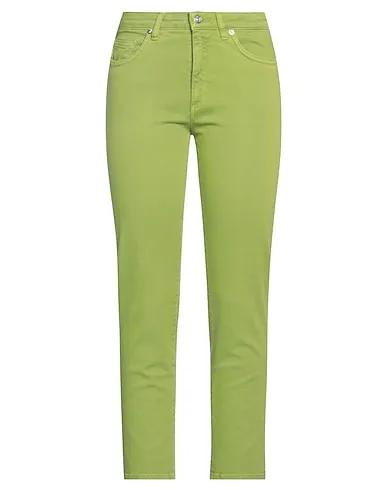 Acid green Denim Denim pants