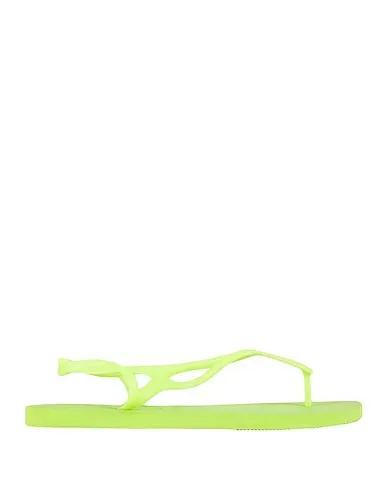Acid green Flip flops