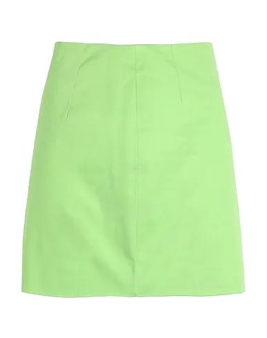 Acid green Gabardine Mini skirt