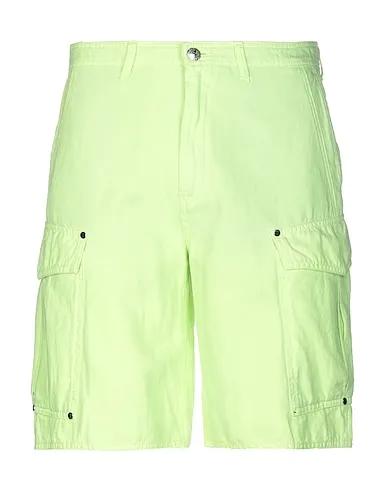 Acid green Gabardine Shorts & Bermuda