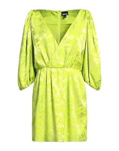 Acid green Jacquard Short dress