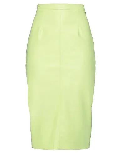 Acid green Jersey Midi skirt