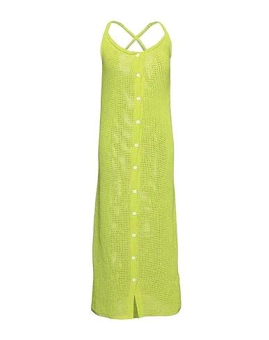 Acid green Knitted Midi dress