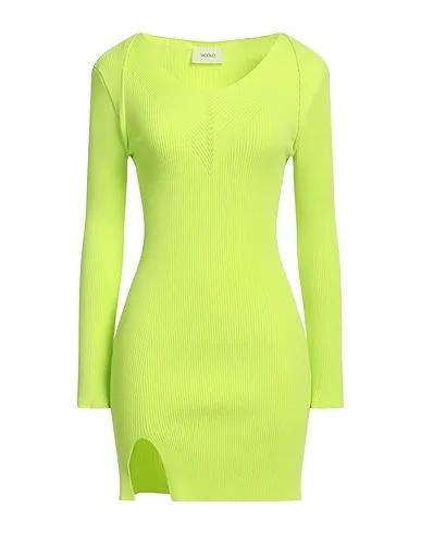 Acid green Knitted Short dress