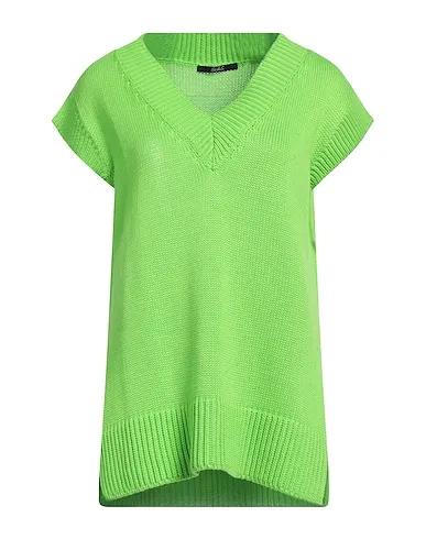 Acid green Knitted Sleeveless sweater