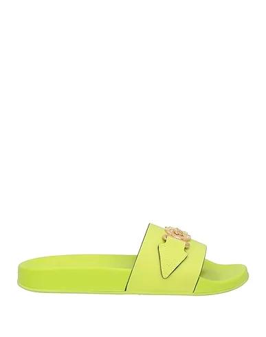 Acid green Leather Sandals