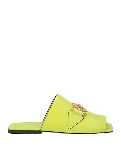 Acid green Leather Sandals