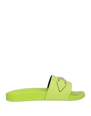 Acid green Leather Sandals