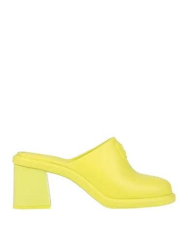 Acid green Mules and clogs
