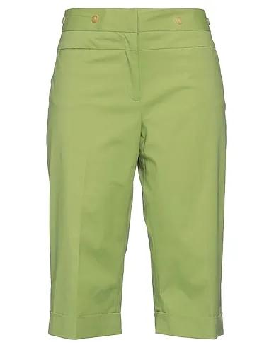 Acid green Plain weave Cropped pants & culottes