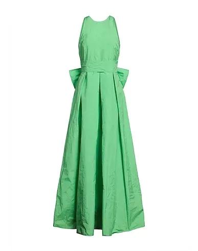 Acid green Plain weave Long dress