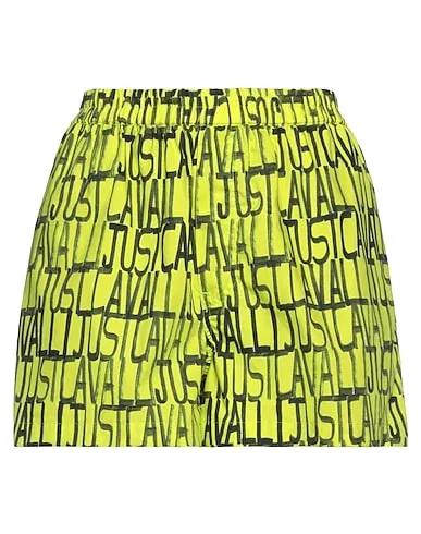 Acid green Plain weave Shorts & Bermuda