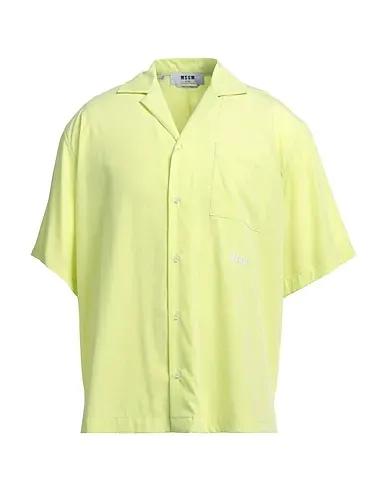 Acid green Plain weave Solid color shirt