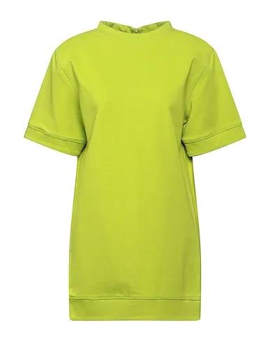 Acid green Sweatshirt Short dress