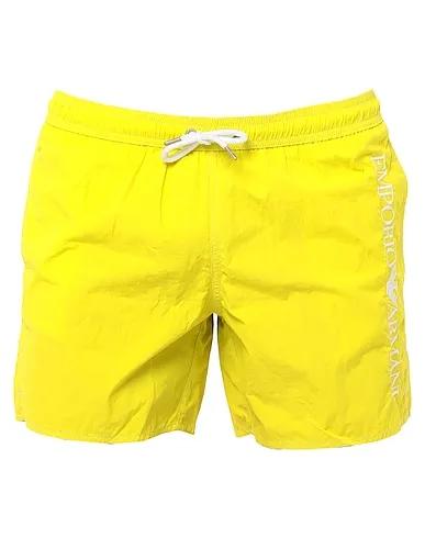 Acid green Swim shorts BOXER SWIMWEAR EMBROIDERY LOGO
