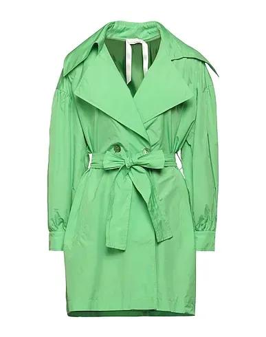 Acid green Techno fabric Double breasted pea coat