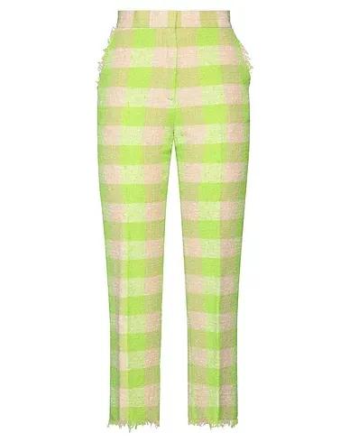 Acid green Tweed Casual pants